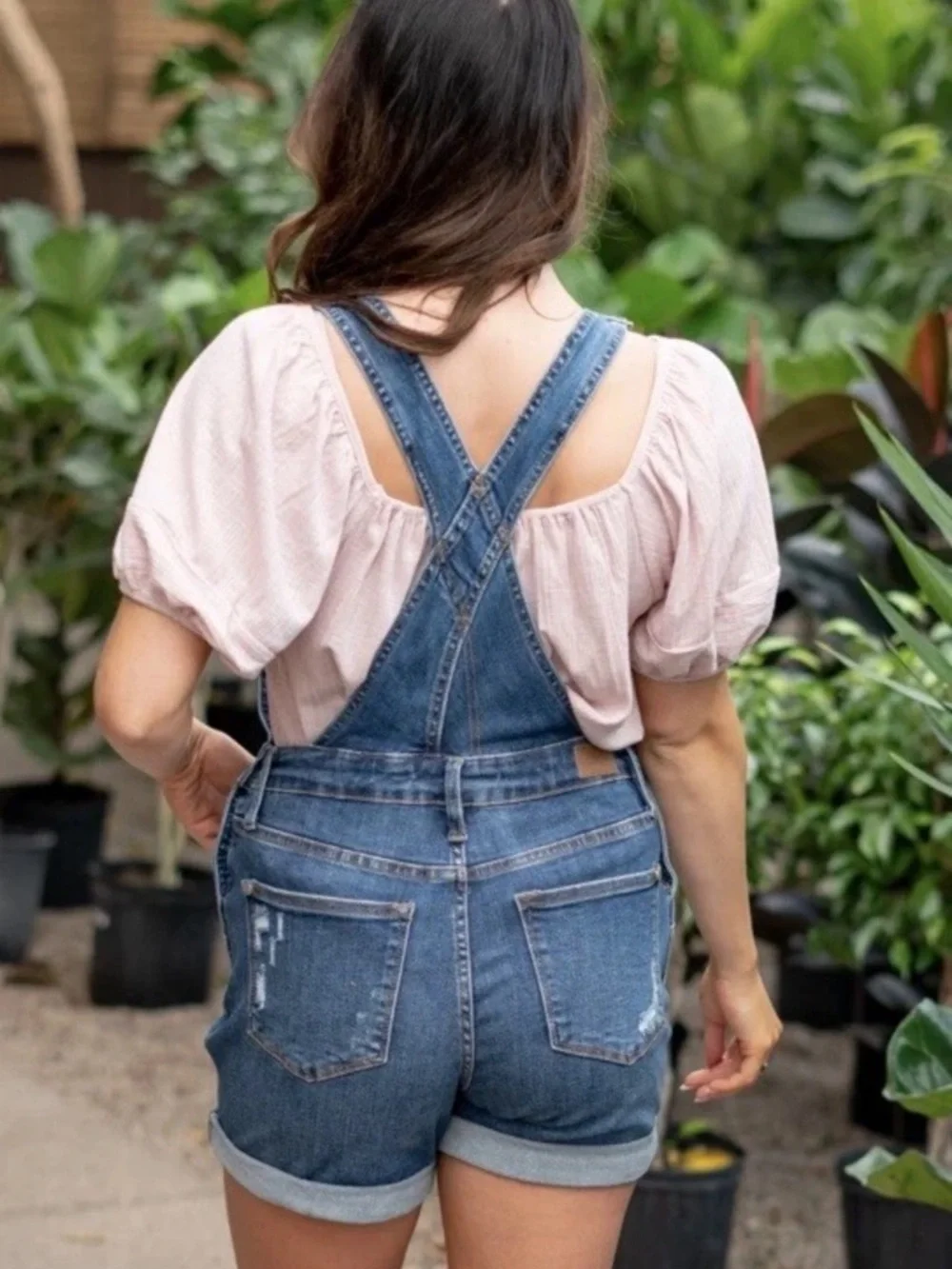 JUST BLUE | Denim Short Overalls