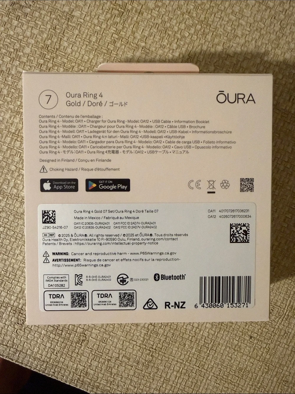 Oura gold ring