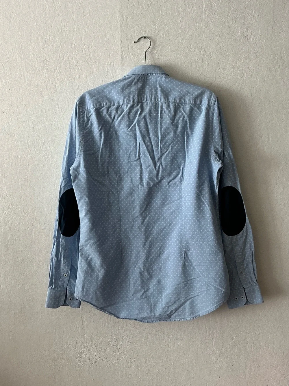 Zara Man Patch Elbow Button Down Shirt