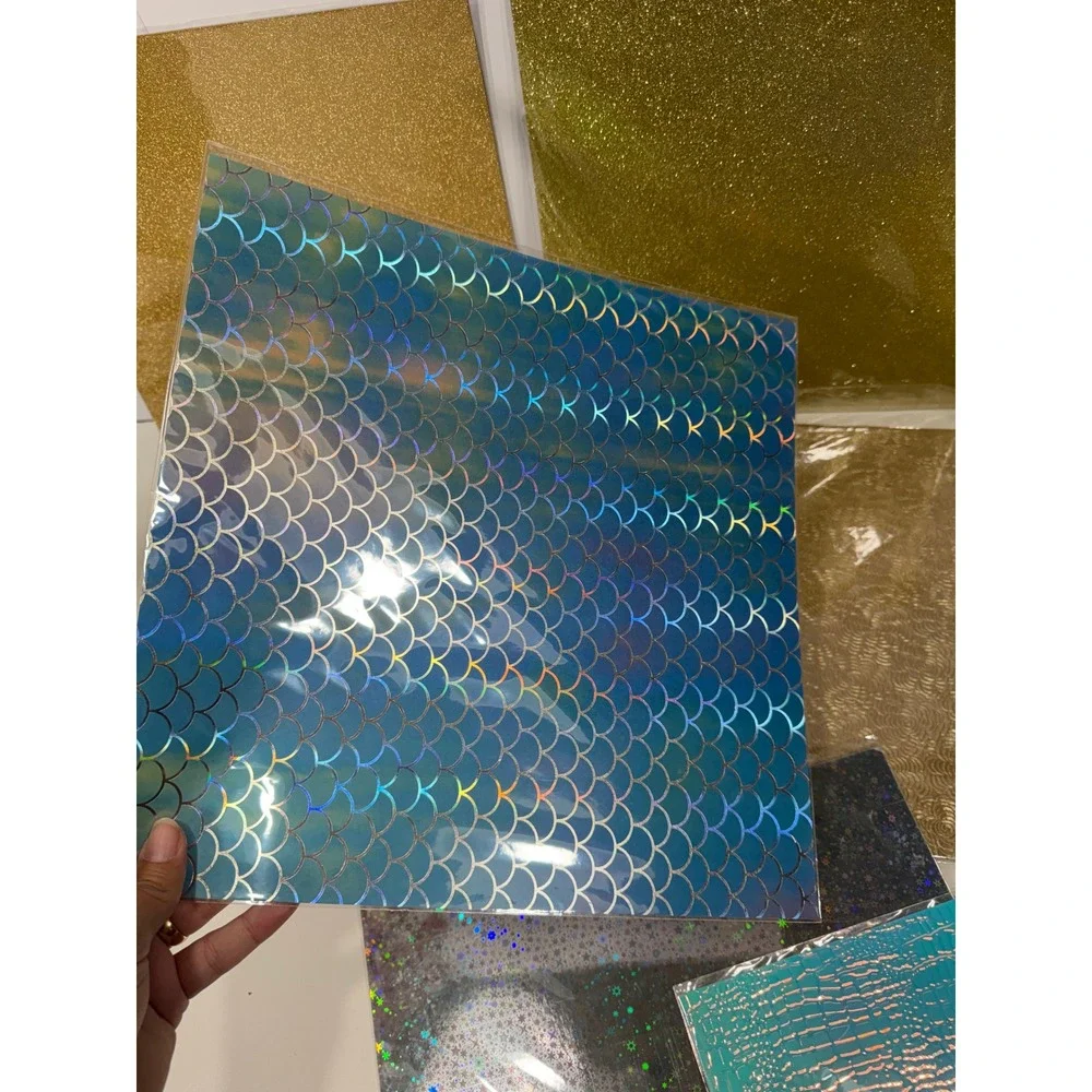 Recollections Signature 12x12 Specialty Paper Lot of 7 Holographic Glitter Foil