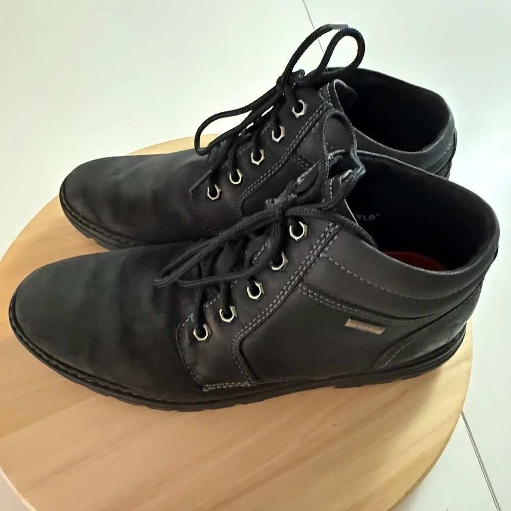 Rockport Men's Weather or Not Waterproof Boots Ankle Size‎ 10 Black Leather