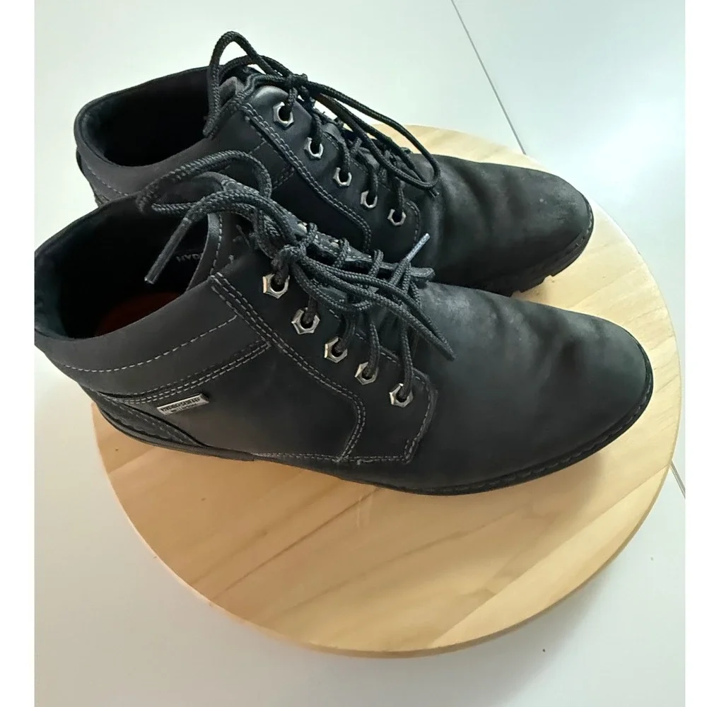 Rockport Men's Weather or Not Waterproof Boots Ankle Size‎ 10 Black Leather