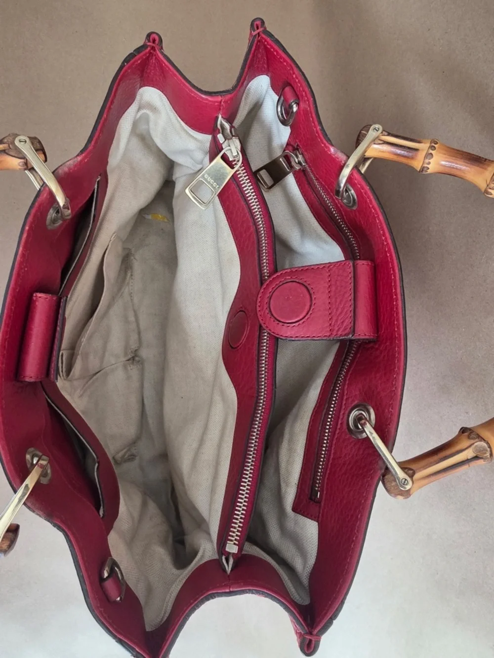 Gucci Bamboo Shopper Leather Tote