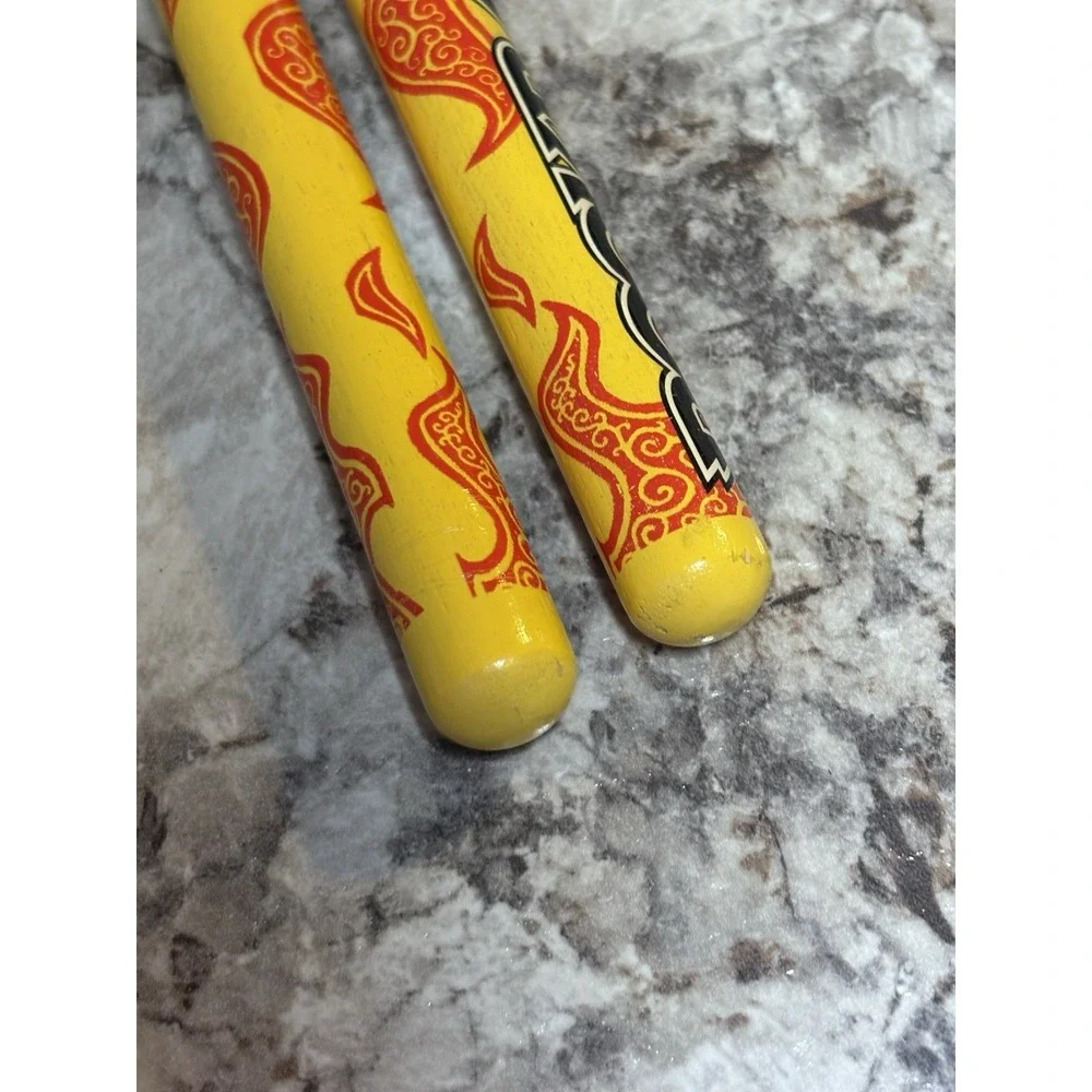 RockBand Yellow Wooden Drum Sticks OEM RARE Xbox 360 Playstation 3 Nintendo