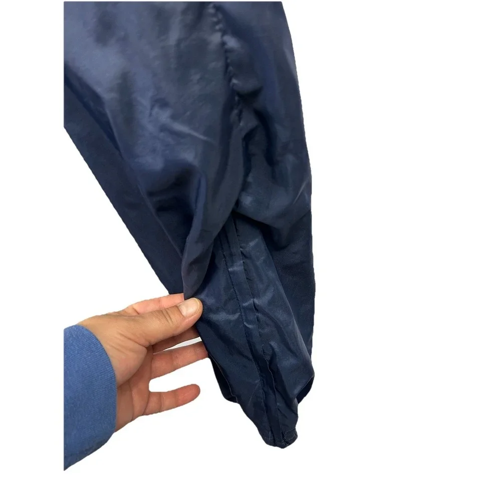 Vintage 90s‎ Reebok Track Pants XL Navy Blue Baggy Nylon Swishy Blokecore Grunge