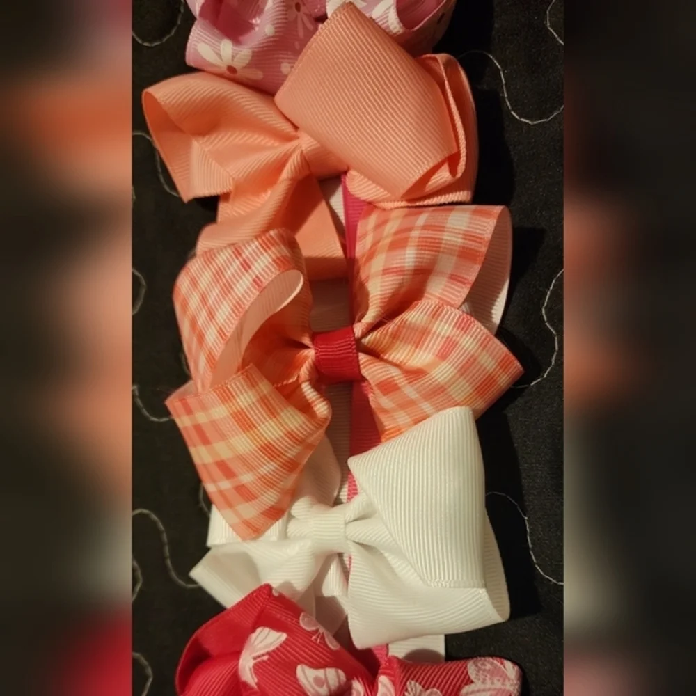 NEW Girl's Hair Bow Accessories 7‎ Piece Set