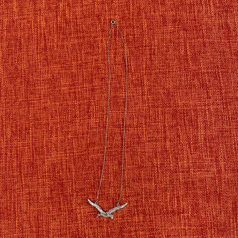 🖤 VTG Sterling Silver Seagull Bird Pendant Necklace