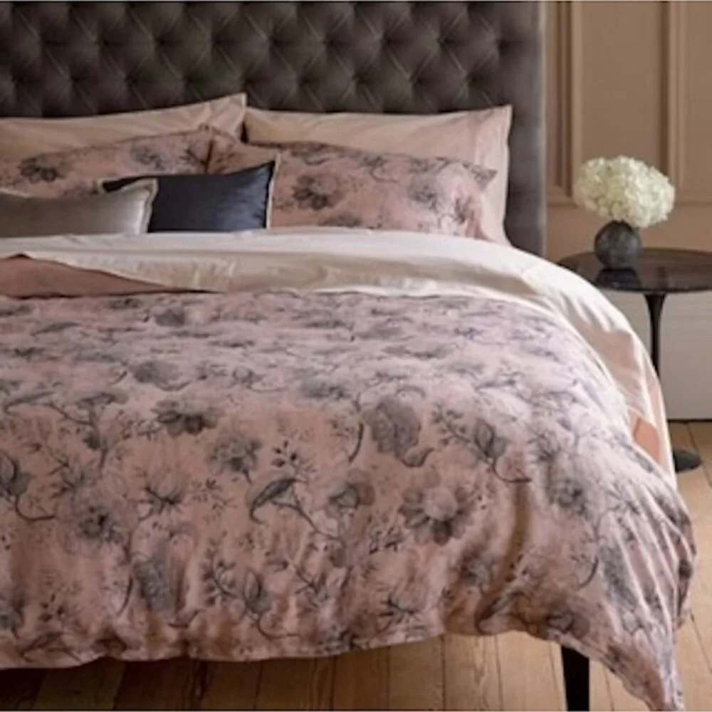 Christy of England Regency Floral King Duvet in Blush