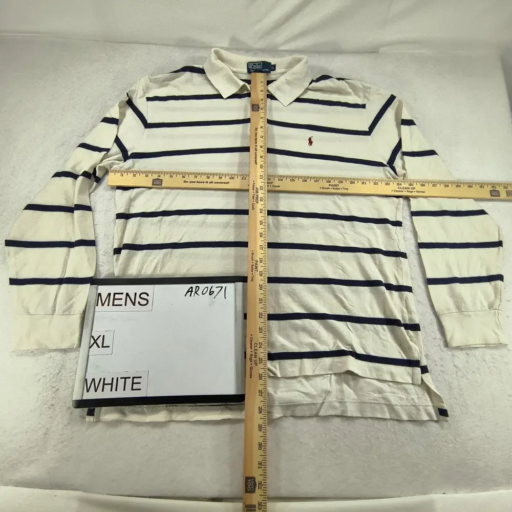 Polo by Ralph Lauren Casual Collared Polo Shirt Mens Size Extra Large XL White