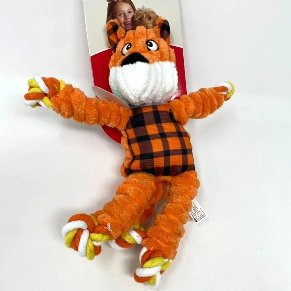 KONG Halloween Floppy Knots Fox Dog Animal Chew Toy Small Medium