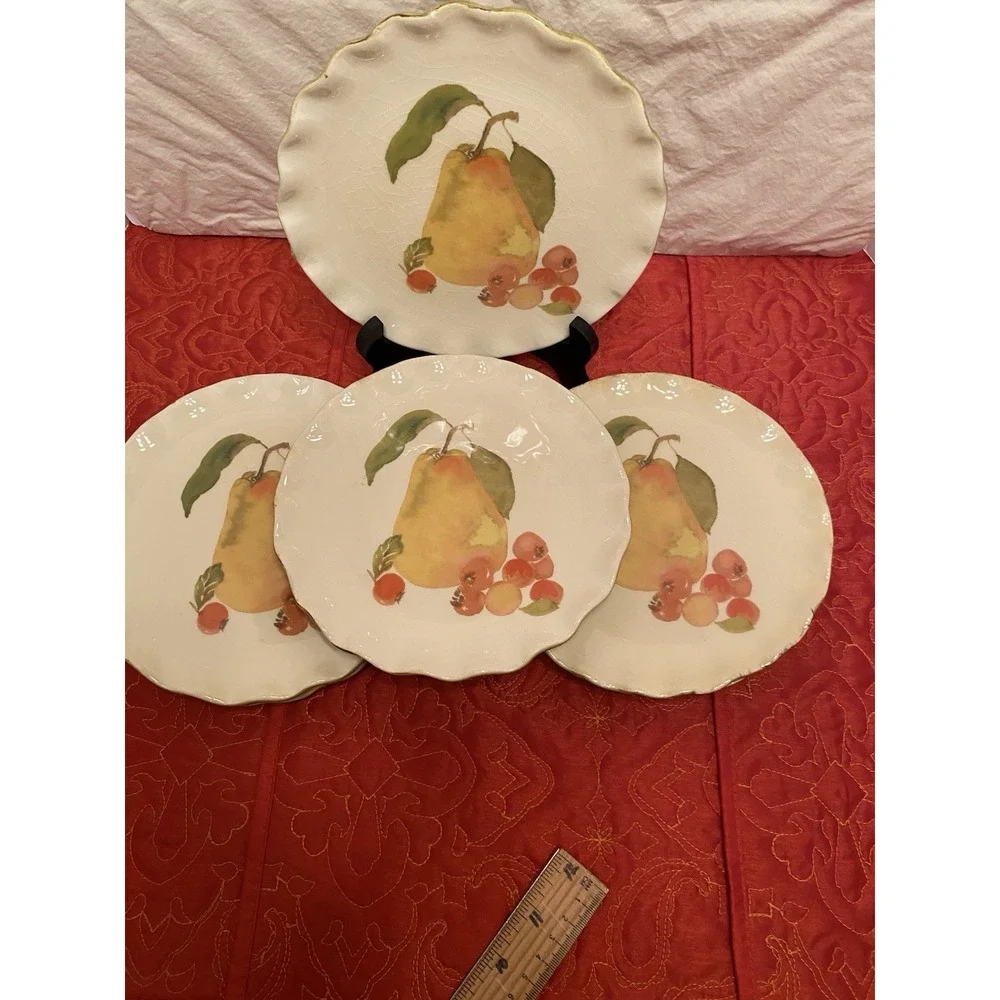 Set Of 6 Crate & Barrel HARVEST‎ FRUIT 7.5