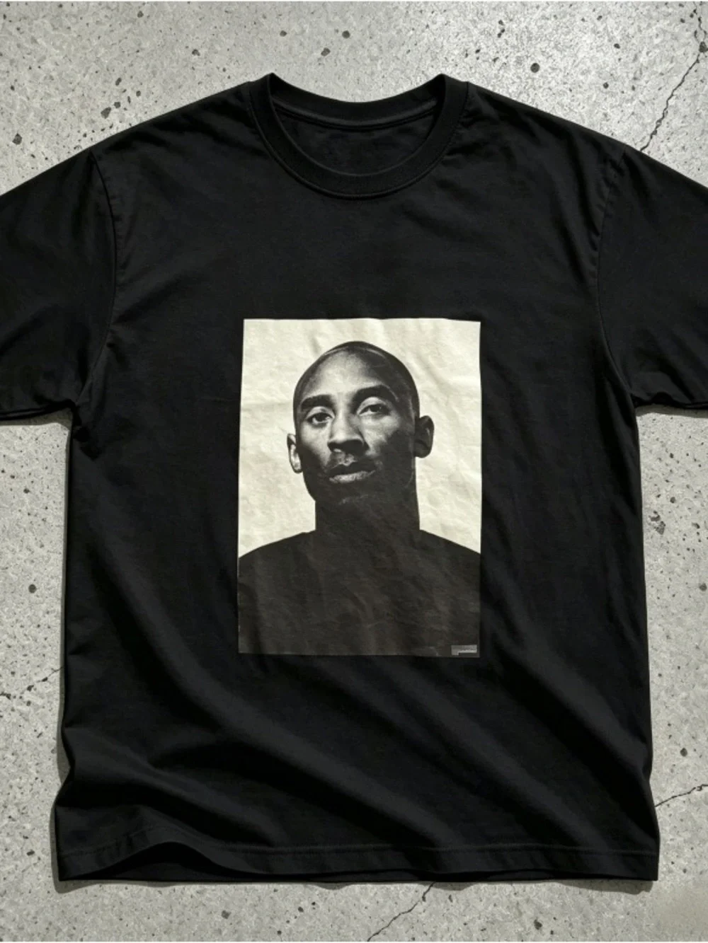 Lakers Kobe minimalist black and white portrait square short sleeved T-shirt