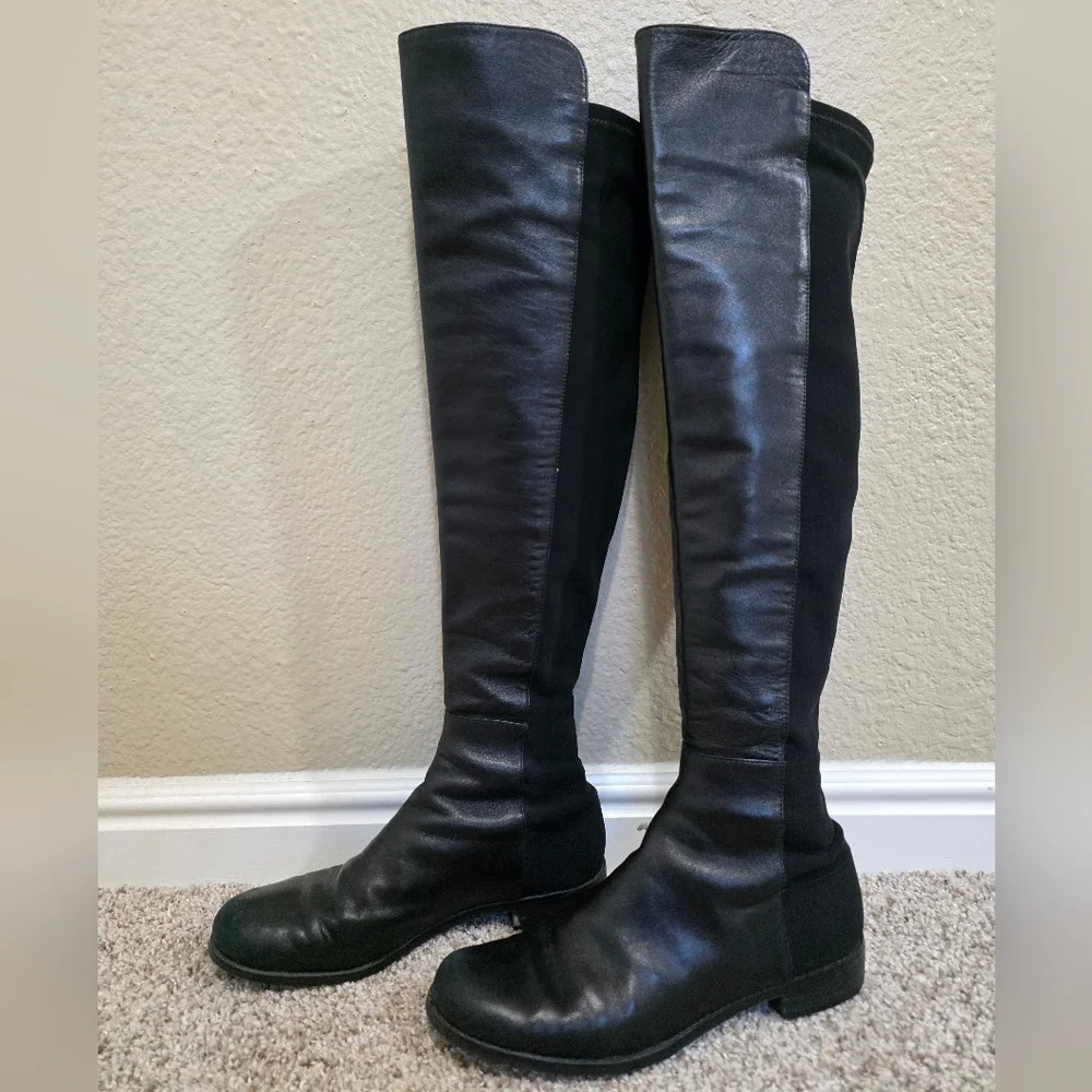 Stuart Weitzman 5050 Black Over the Knee Boots Size 7