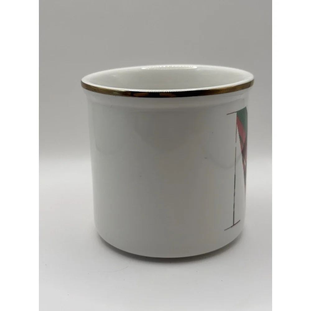 Pottery Barn Stewart Plaid‎ Initial Mug 