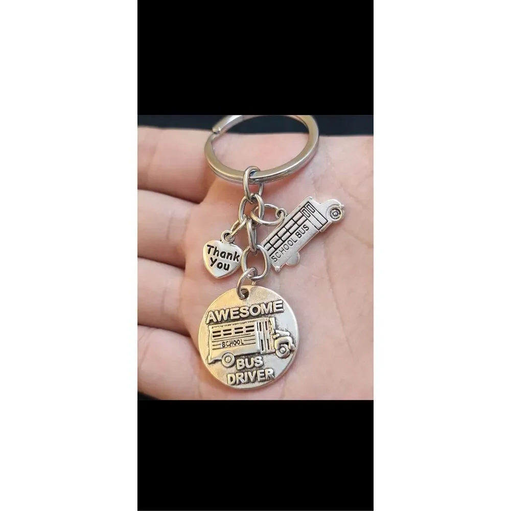 Awesome Bus Driver Keychain School Bus Thank You Gift