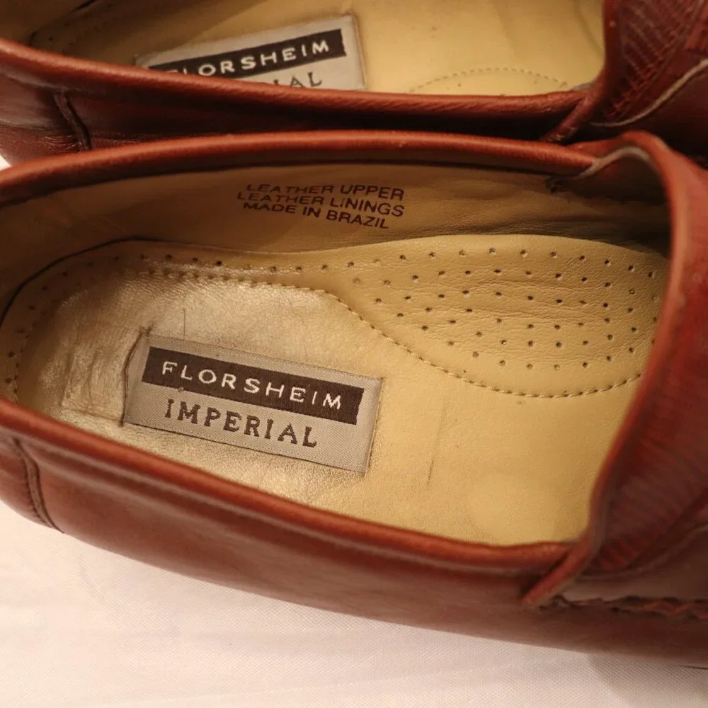 Men's‎ Dress Shoes Florsheim Imperial Genuine Lizard size 91/2 D Made in Brazil