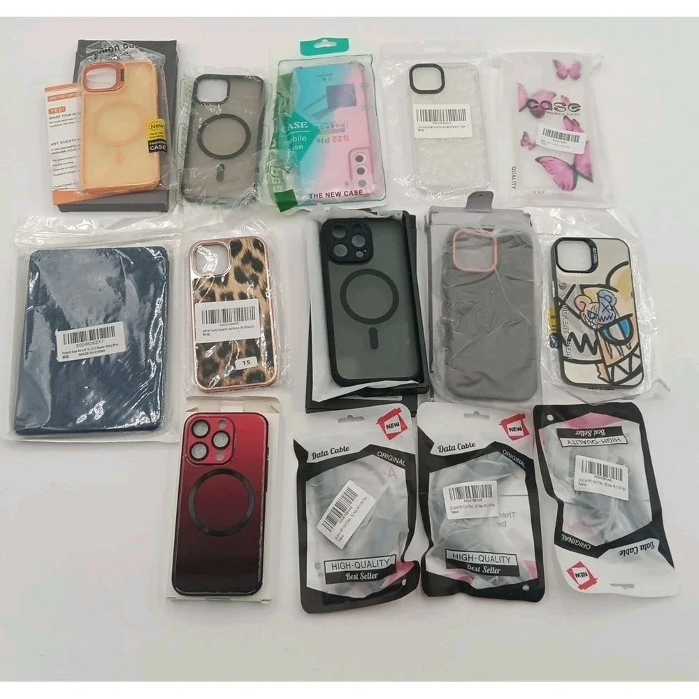 Assorted LOT of 10 Mixed Cell Phone Cases‎ Mostly iphone & 6.8