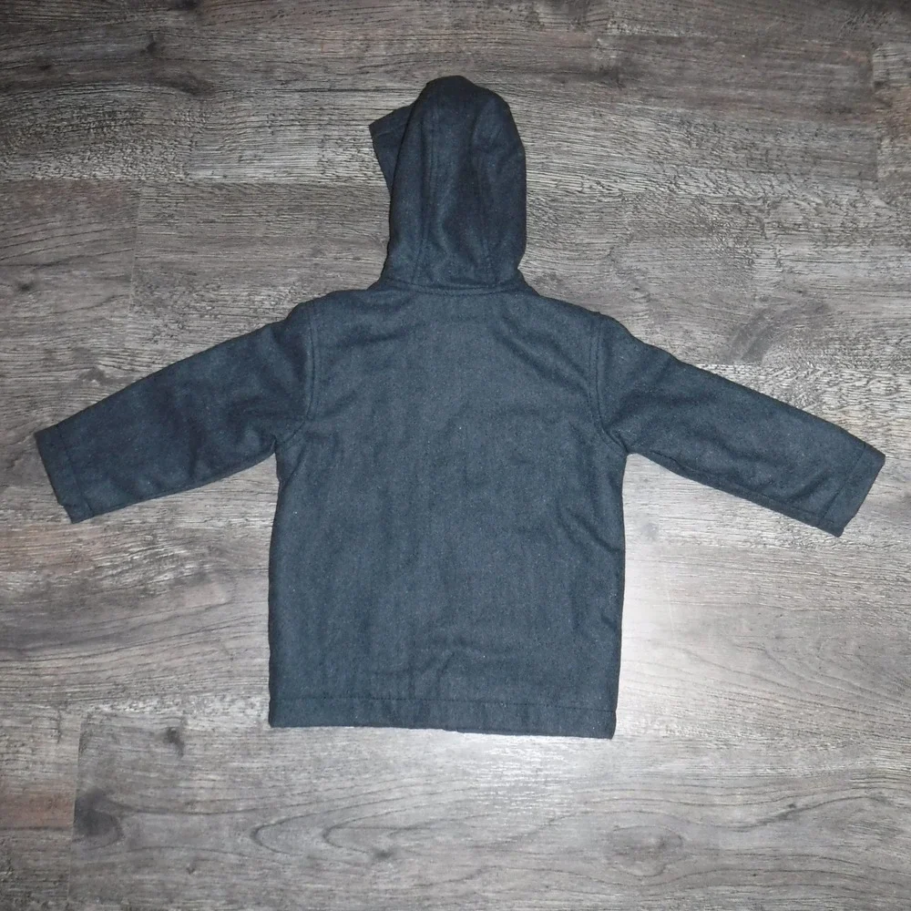 Old Navy Boys Dark Gray Toggle‎ Hooded Jacket Size 3T