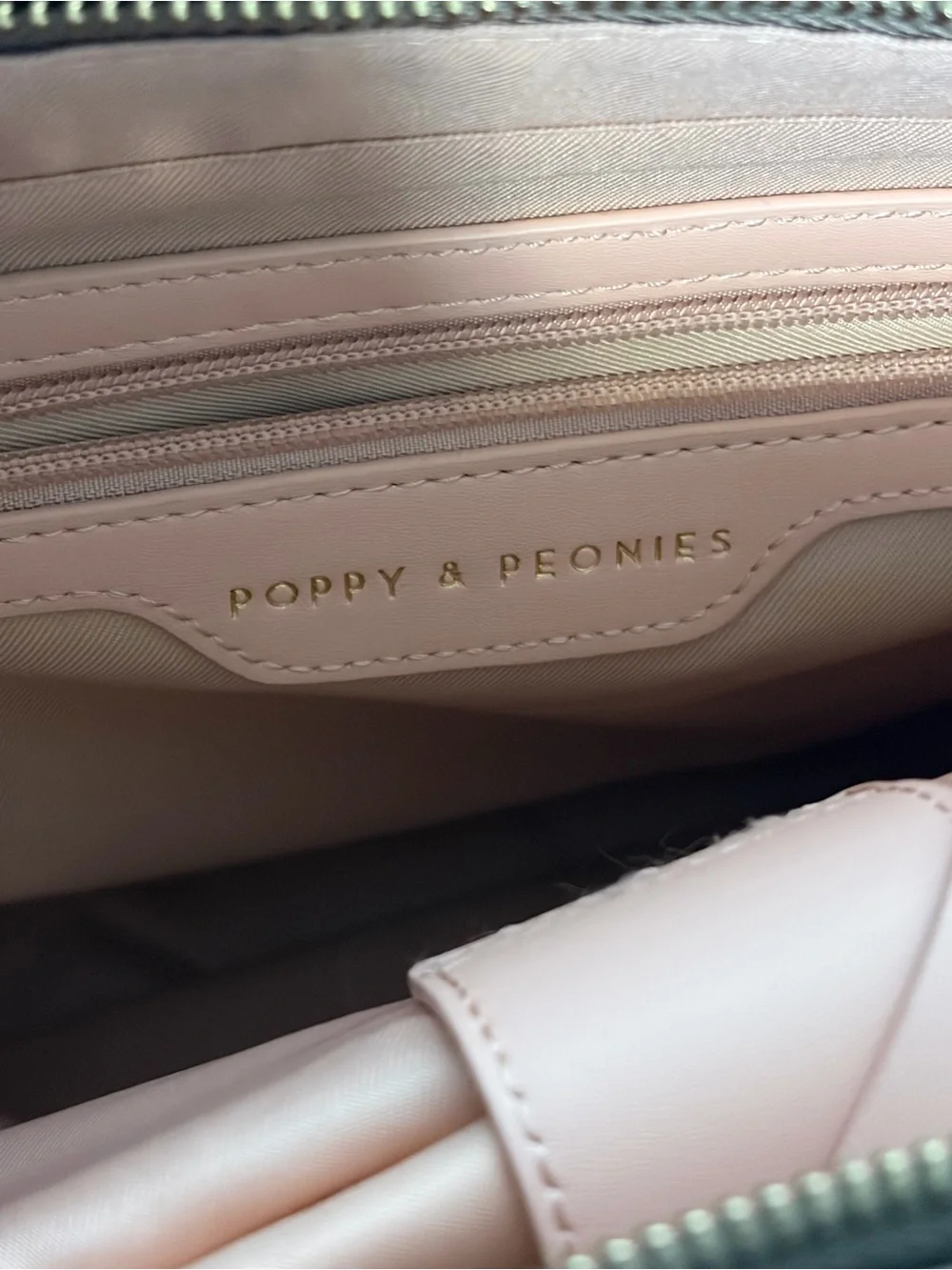 Poppy & Peonies Leather Go-Getter tote bag in Gray