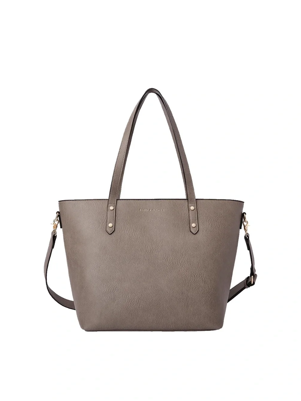 Poppy & Peonies Leather Go-Getter tote bag in Gray