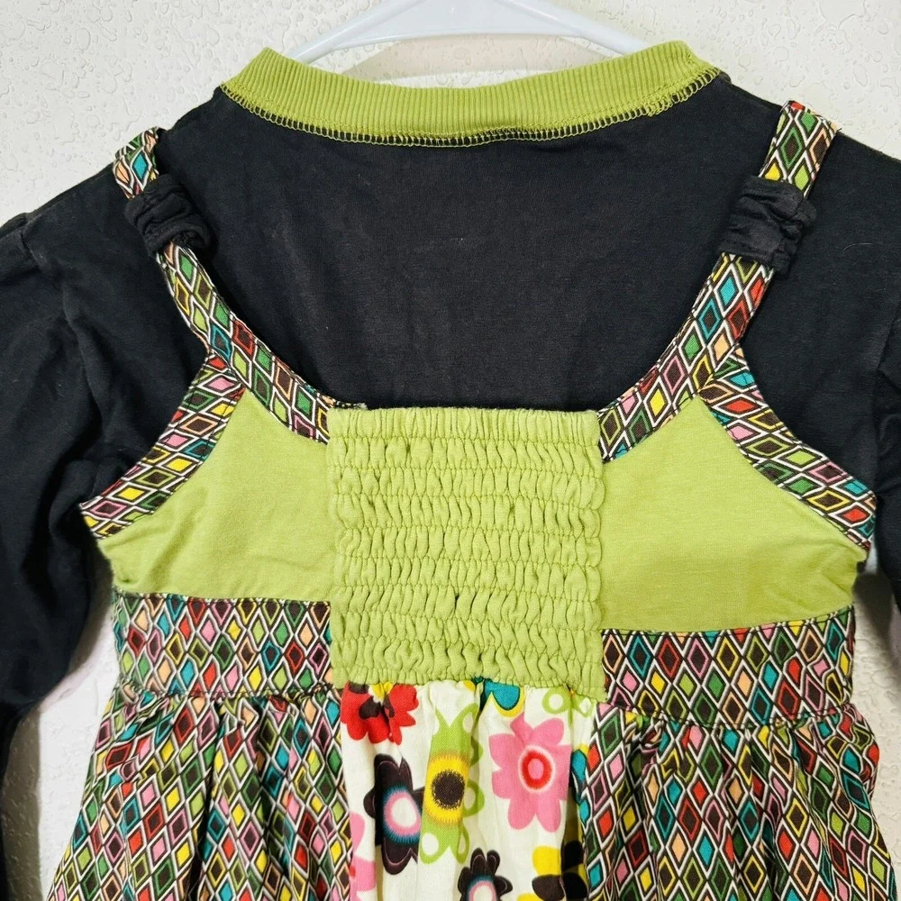 Danica and‎ Dylan brown green dress Girls boutique Beaded Detail Size 6x