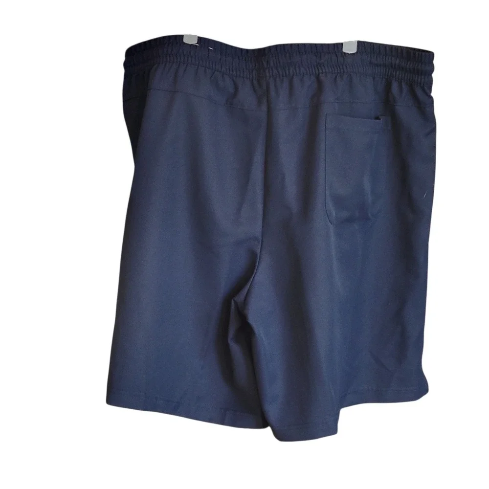 Xersion Mens Athletic Shorts Elastic Waist Drawstring Size XL Navy & Green New