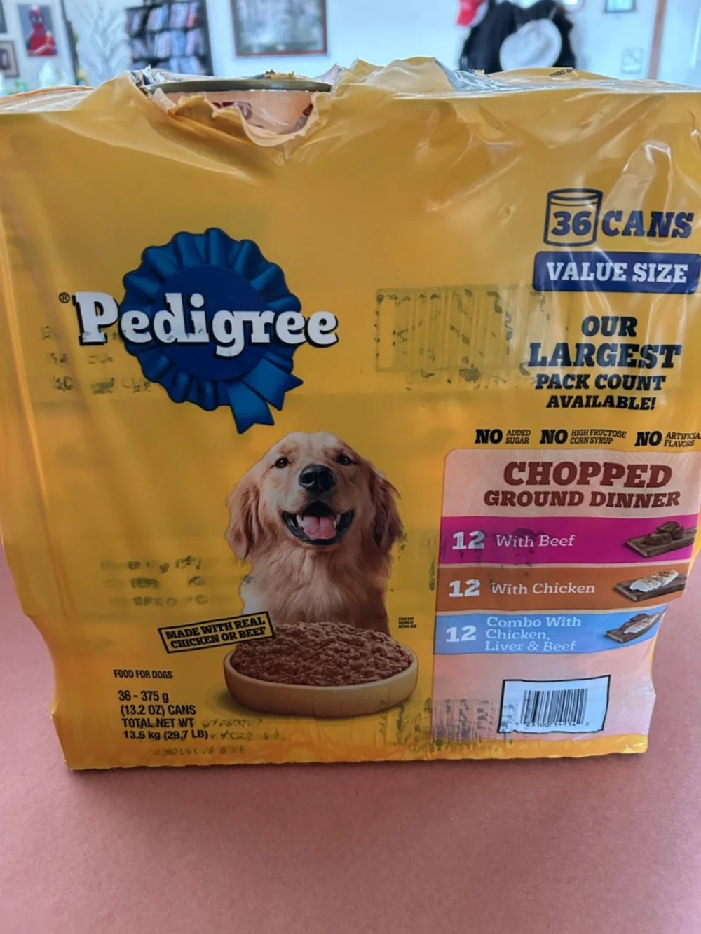 Pedigree 34 Cans of Chopped Ground Dog Food In Cans
