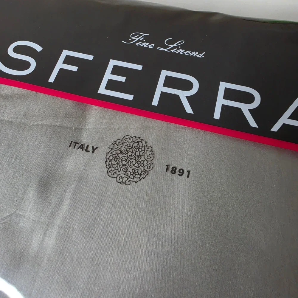 SFERRA Fiona 3200 Twin Duvet Cover‎ with Standard Pillow Sham Gray Made in Italy