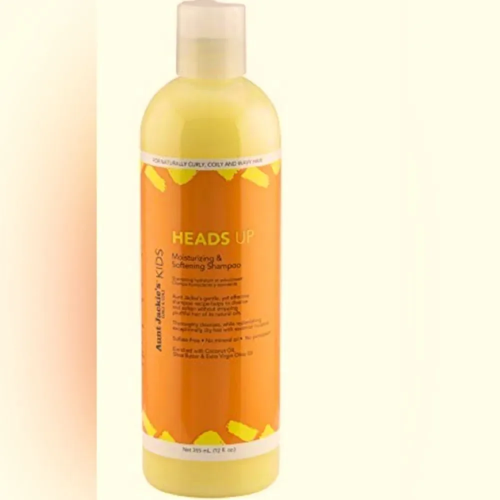💥 Aunt Jackie's Kids Heads Up Moisturizing and Hair Softening Shampoo 12OZ 🎊