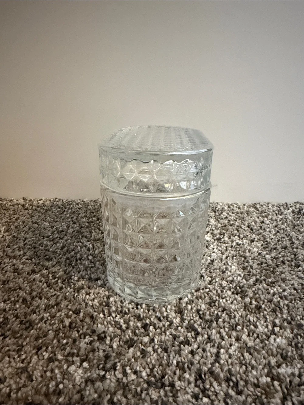 Target Clear Iridescent Diamond-Cut Glass Jar