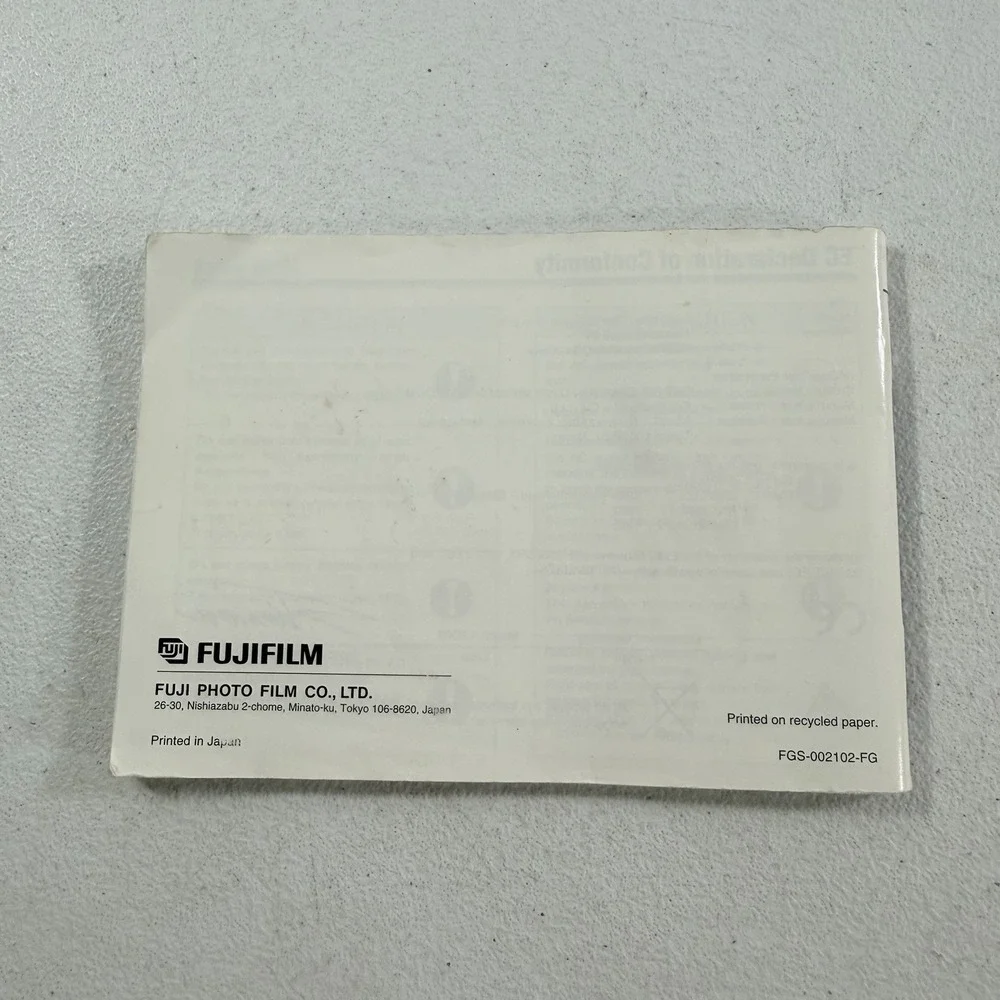 FUJIFILM FinePix‎ Digital Camera 4700 Zoom Owners Instruction Manual
