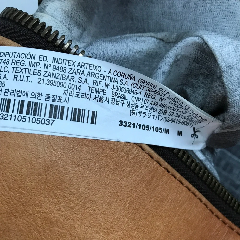 ZARA MENS LEATHER DUFFEL BAG TOO HANDLE CAMEL BROWN