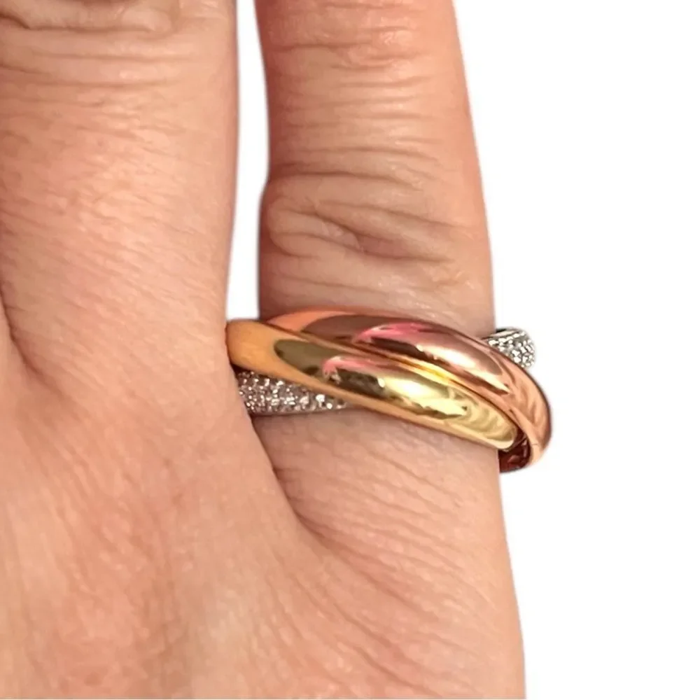 925 Sterling Silver elegant tri