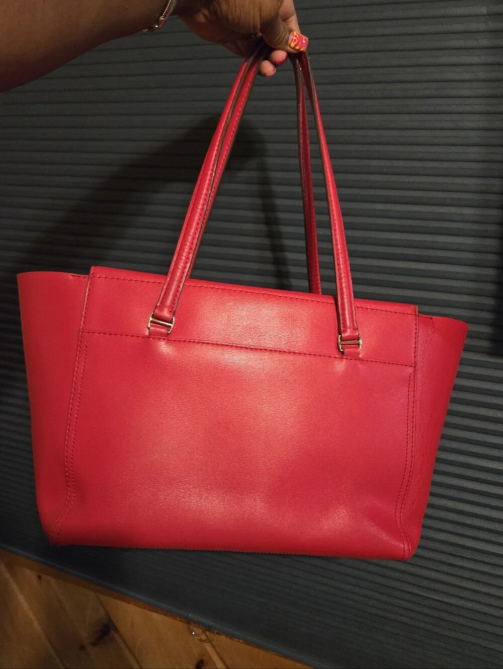 Tory Burch Small Robinson Red Tote