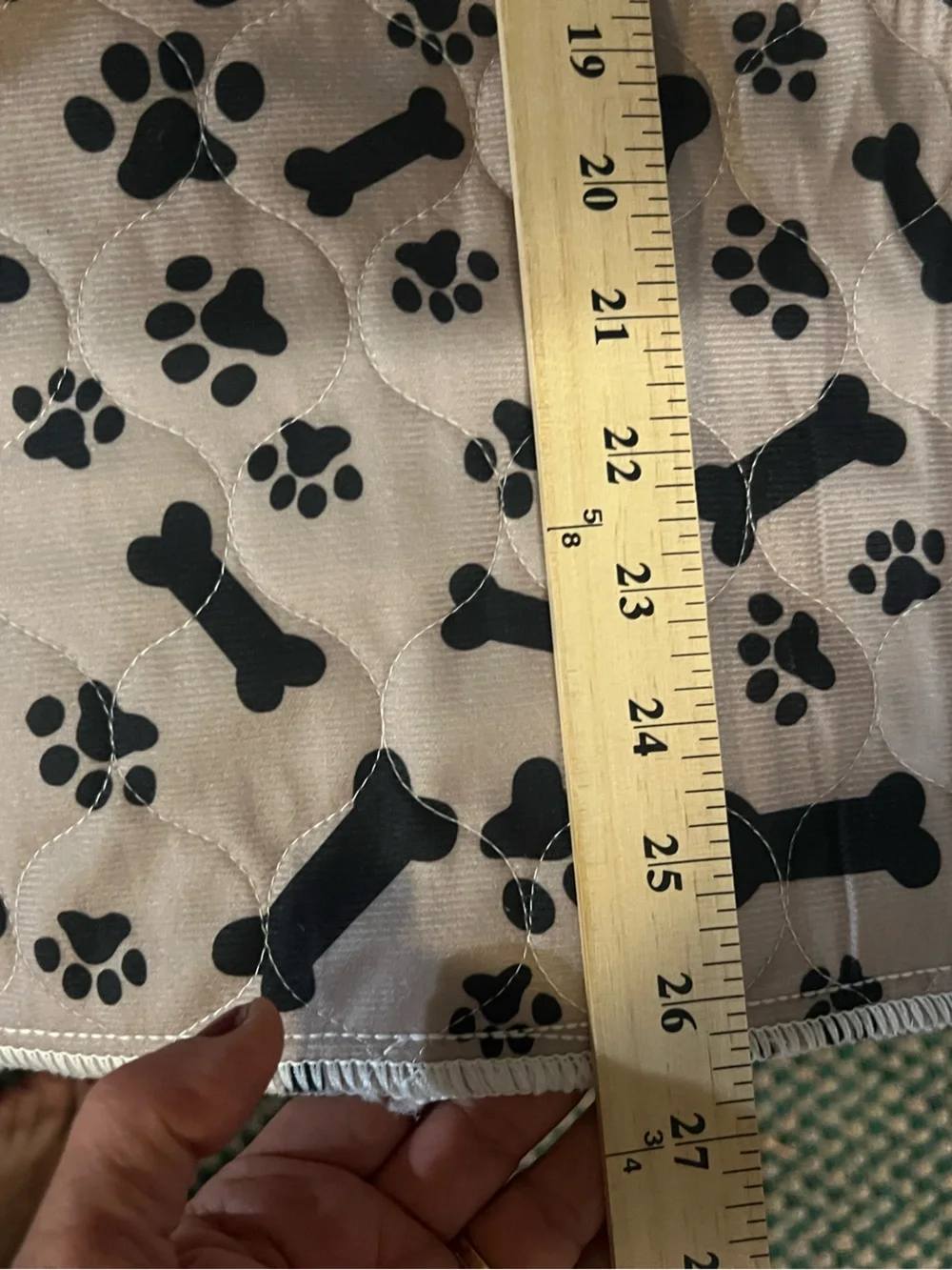 5 NWOT Puppy Pads in Light tan with Black Paw & Bone Print