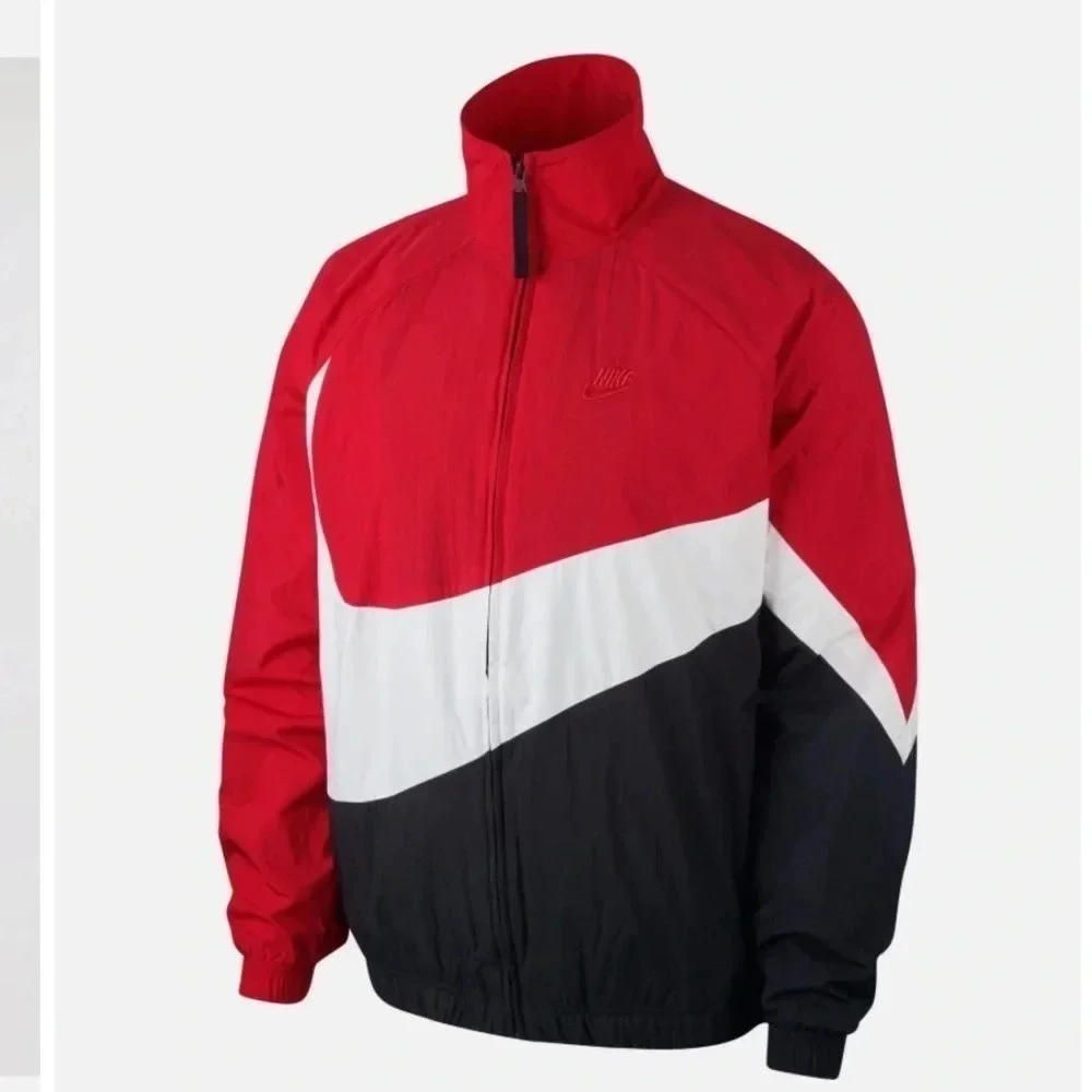 Nike Big Swoosh Woven Red/Black/White Jacket Men’s size Small