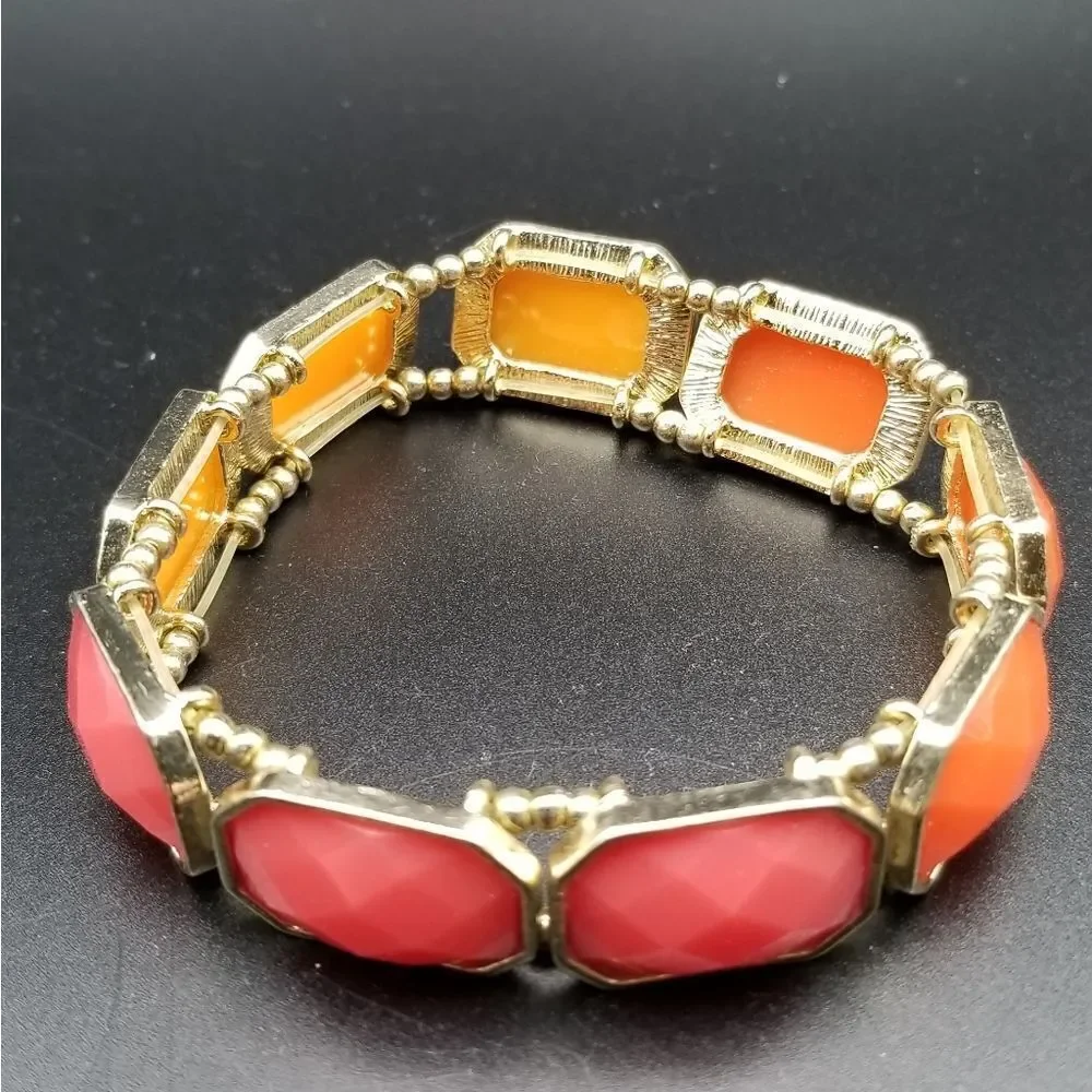 Orange popsicle summer vacation bracelet. B703