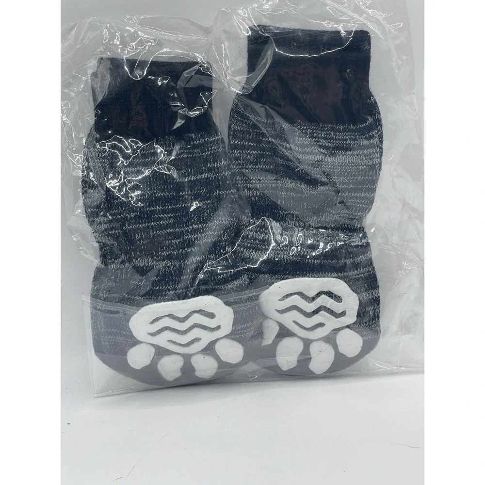 Dog Socks L Large‎ Non-Slip Anti-Slip Paw Protection Indoors Black BinZ