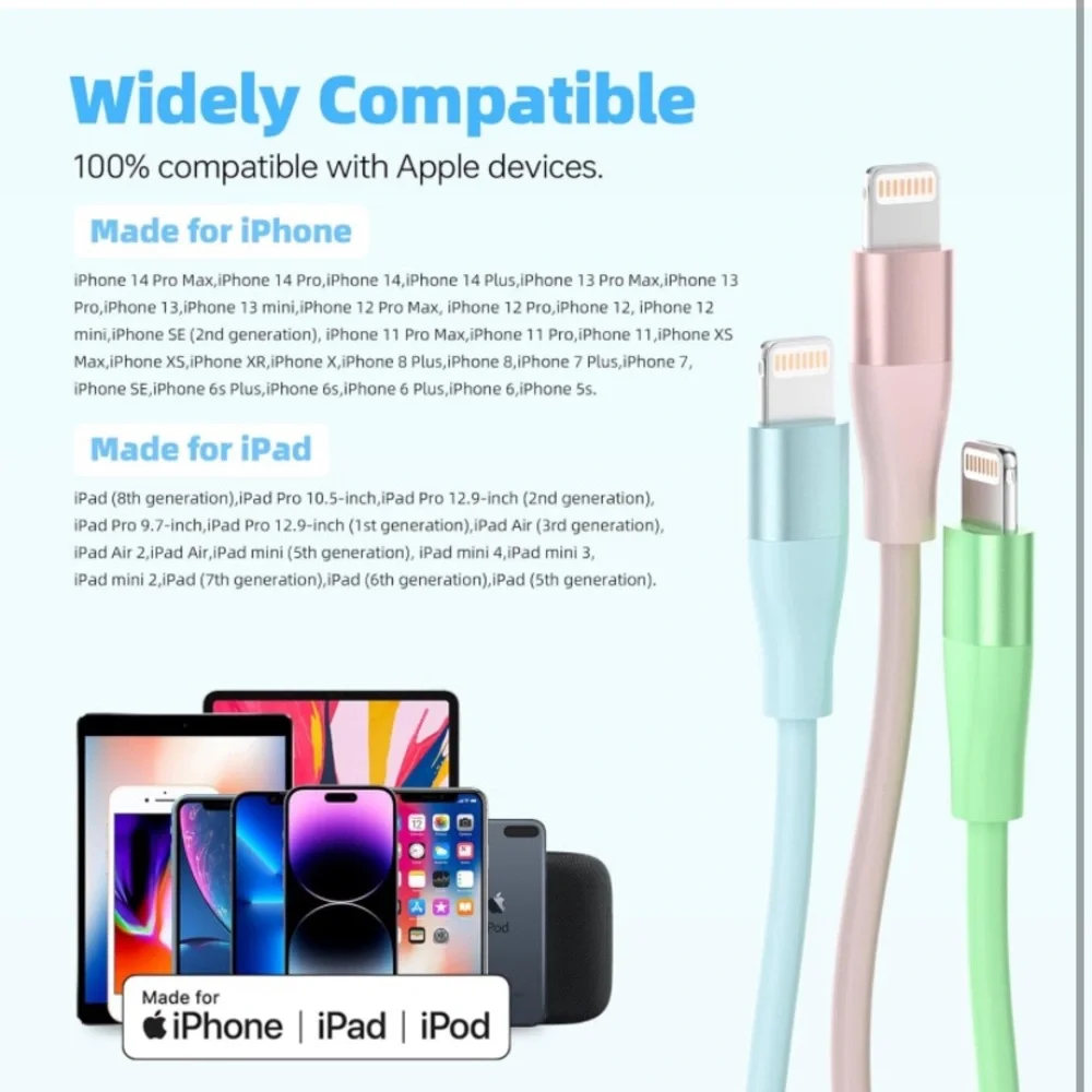 iPhone Charger 3Pack 10 FT