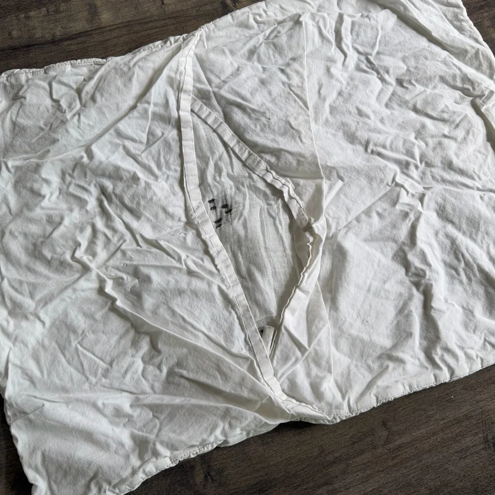 West Elm 100% Organic Cotton White Patterned Quilted Pillow Shams