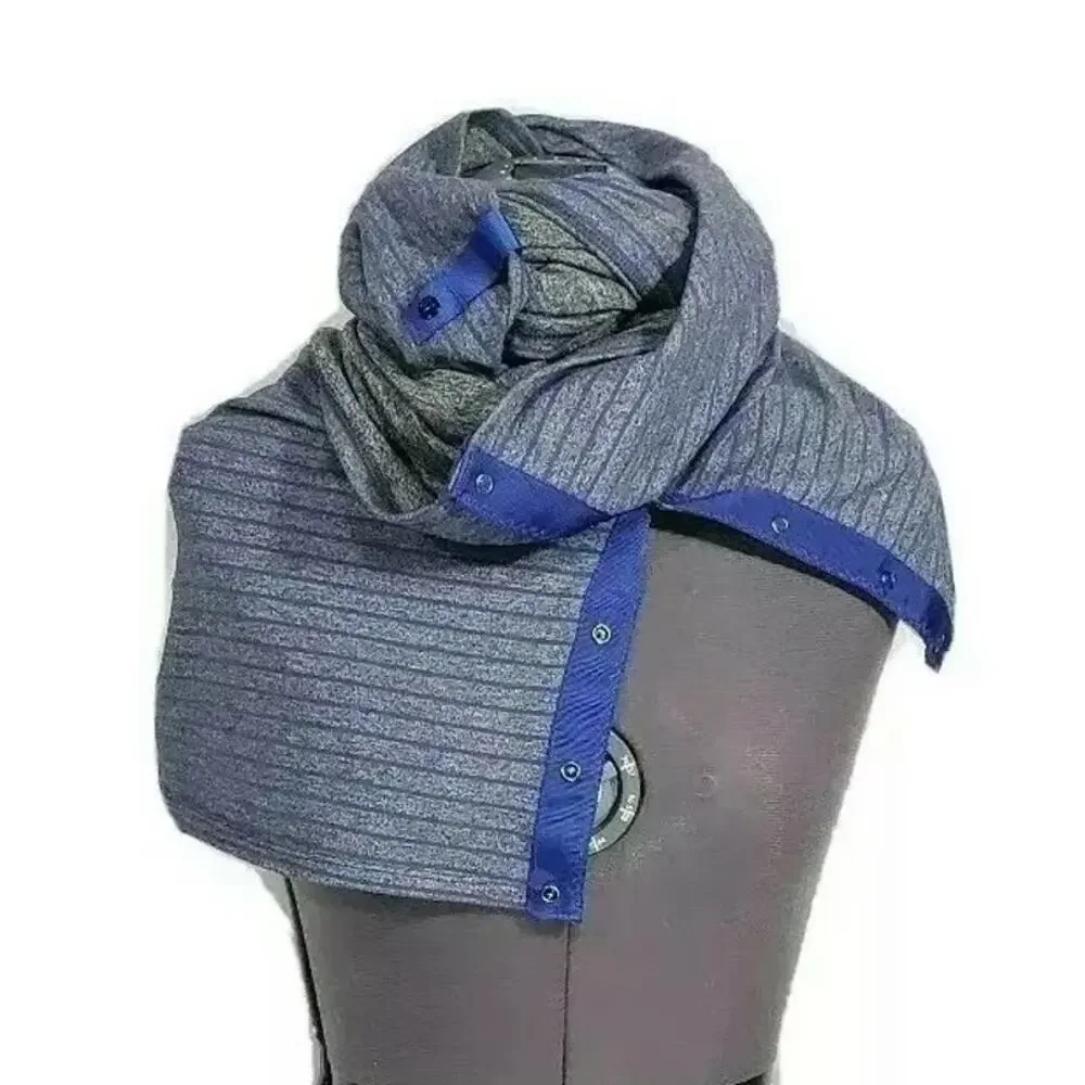Lululemon Vinyasa Scarf Rulu Parallel Stripe Pigment Blue/Heather Black
