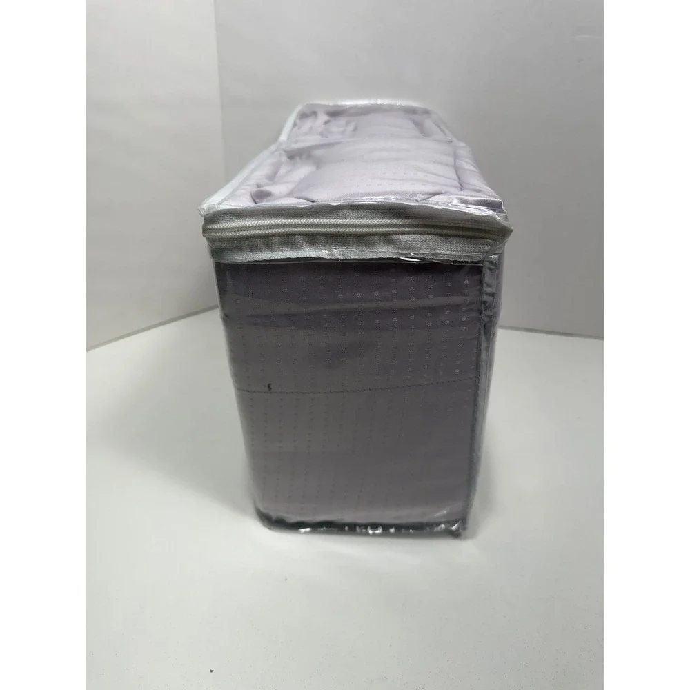 Concierge Collection Queen Sheet Set‎ 2 Pk Lilac Purple Microfiber Dobby Dot 8pc