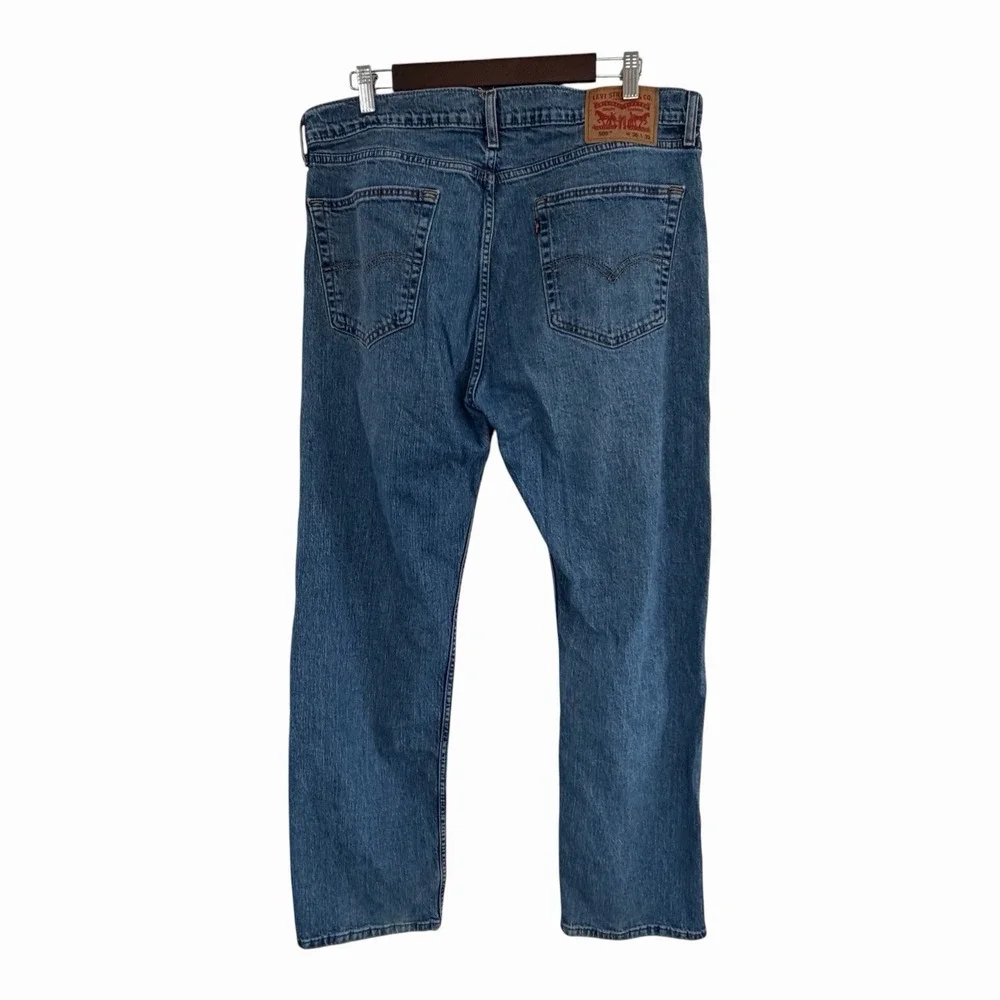 Levi's 505 Regular Fit Jeans Men 36x30 Light Wash Straight Leg Denim