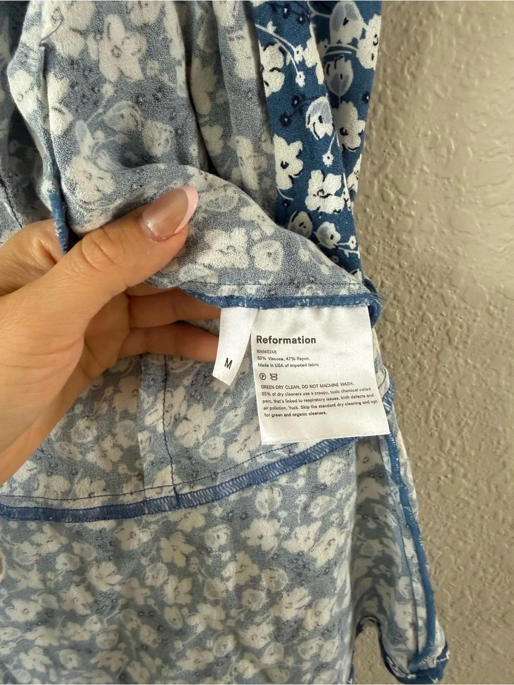Reformation blue floral