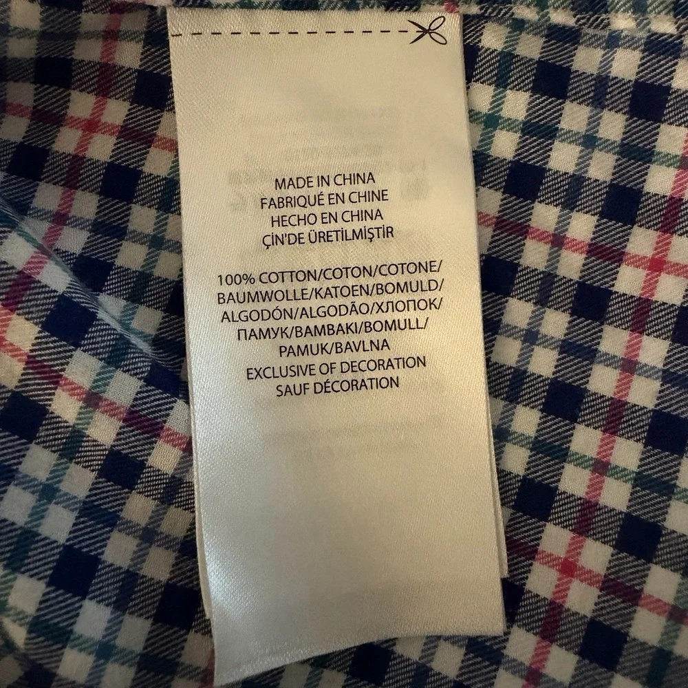 Polo Ralph Lauren Mens 2XL Plaid Pink Blue Classic Fit Oxford Button Down