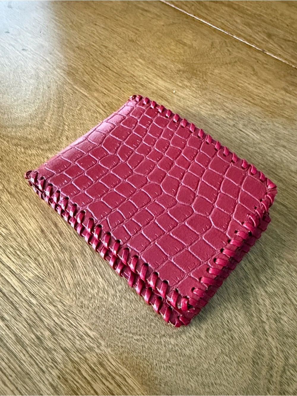 Vintage embossed leather wallet