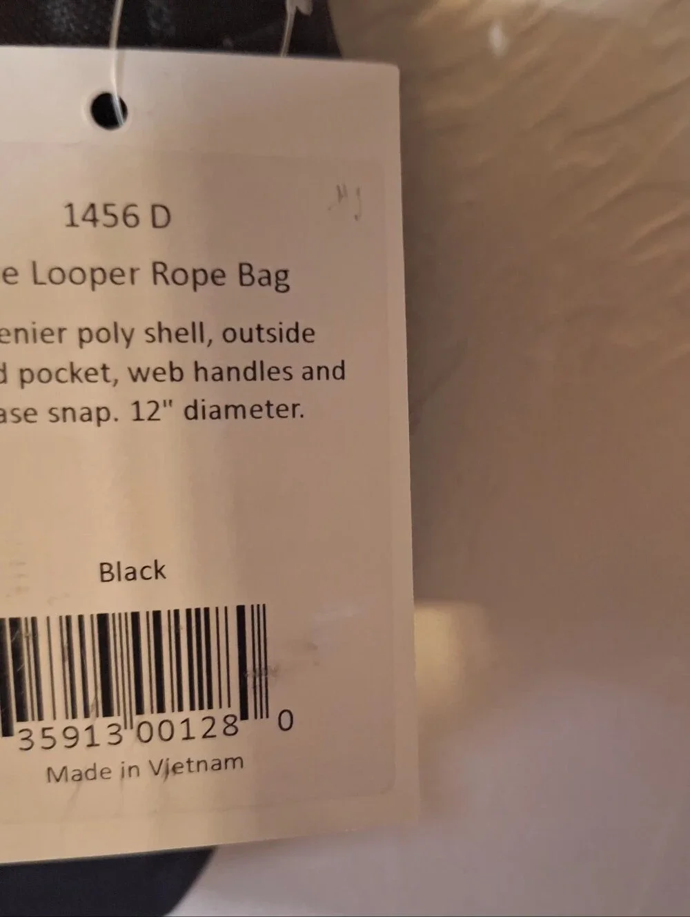 Mustang Manufacturing Little Looper Rope Bag 1456D Black Zipper Cowboy Western