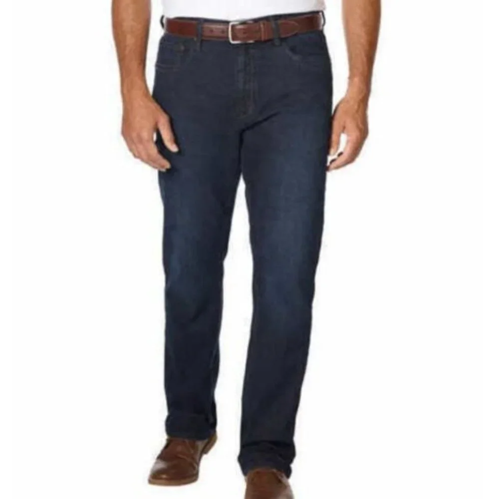 Men's Urban‎ Star Relaxed Straight Leg Denim Jeans Dark Wash 36 x 36