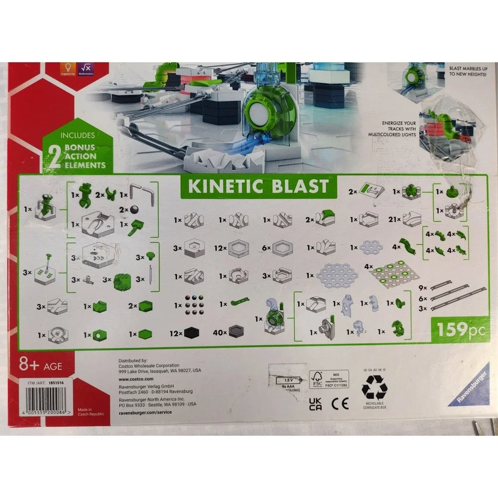 GraviTrax Marble Run Set Kinetic Blast – 159-Piece STEM Building Toy
