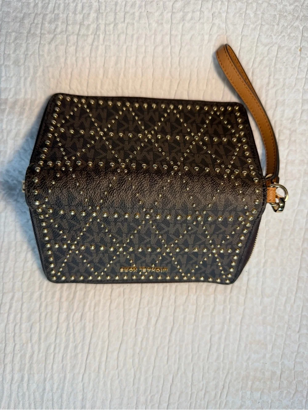 Michael Kors NWOT Jet Set Travel Studded Logo Smartphone Wristlet